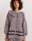 Pyjama 2 pièces Aletta Carreaux Cerise et Marines Damson Madder - Ex-voto