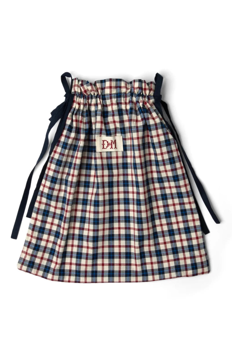 Pyjama 2 pièces Aletta Carreaux Cerise et Marines Damson Madder - Ex-voto