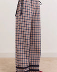 Pyjama 2 pièces Aletta Carreaux Cerise et Marines Damson Madder - Ex-voto