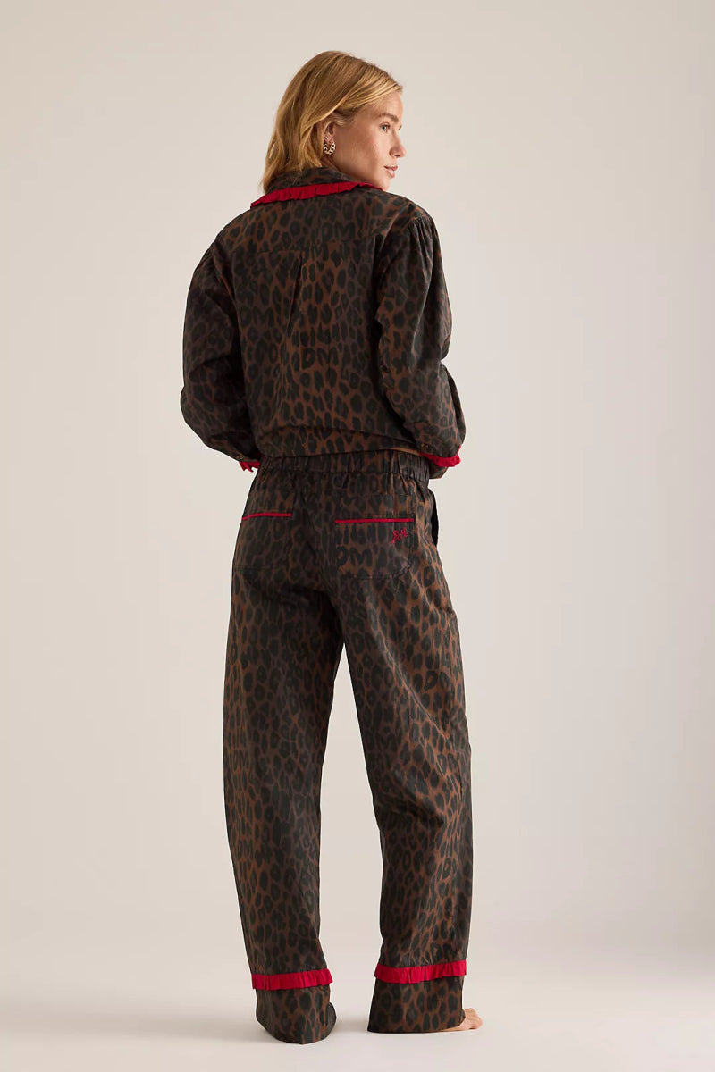Pyjama 2 pièces Antonia Damson Madder Léopard - Ex - voto