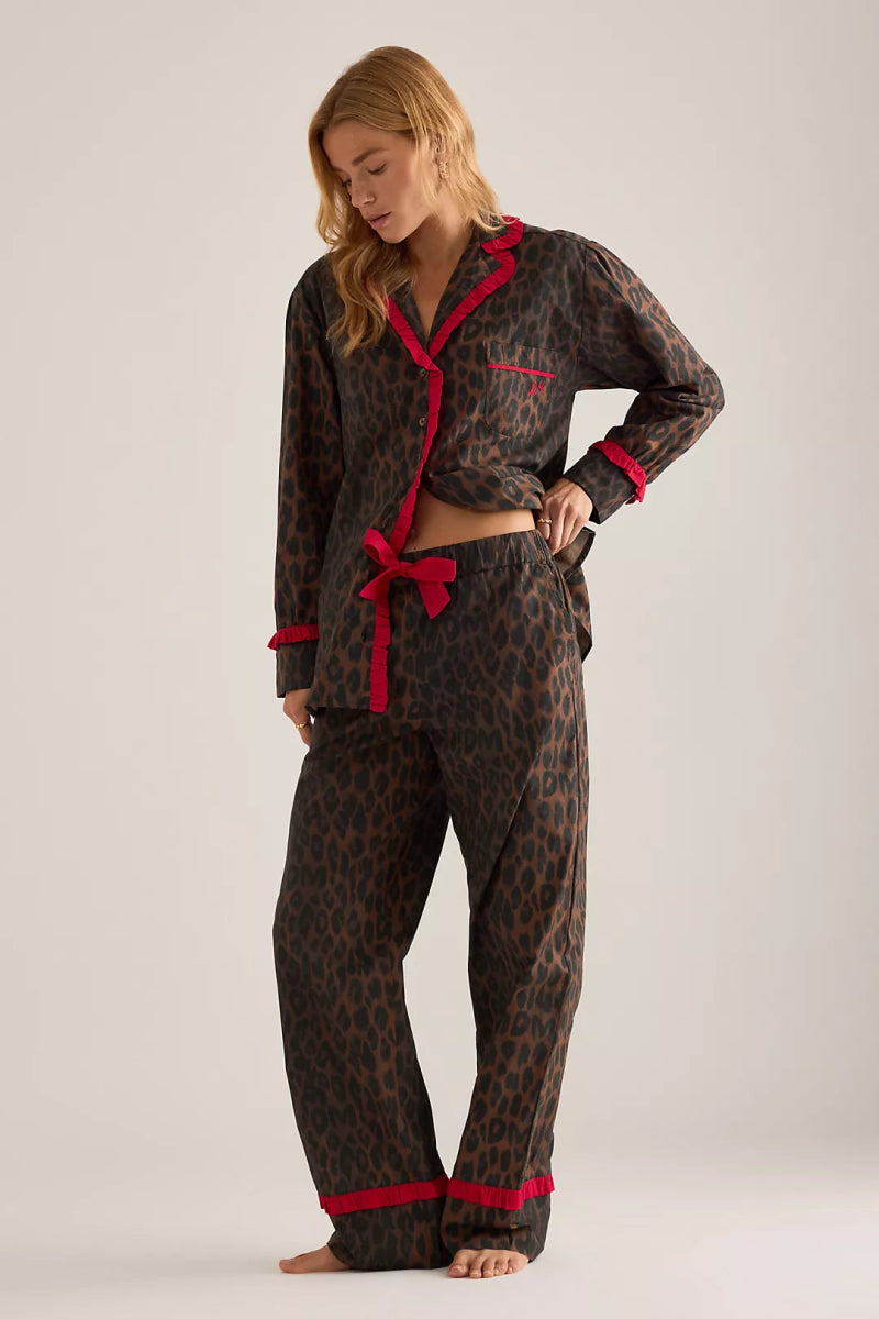 Pyjama 2 pièces Antonia Damson Madder Léopard - Ex - voto
