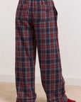 Pyjama 2 pièces en Flanelle Antonella Carreaux Tawny Damson Madder - Ex-voto