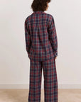 Pyjama 2 pièces en Flanelle Antonella Carreaux Tawny Damson Madder - Ex-voto