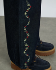 Jeans Rafe Broderies Damson Madder