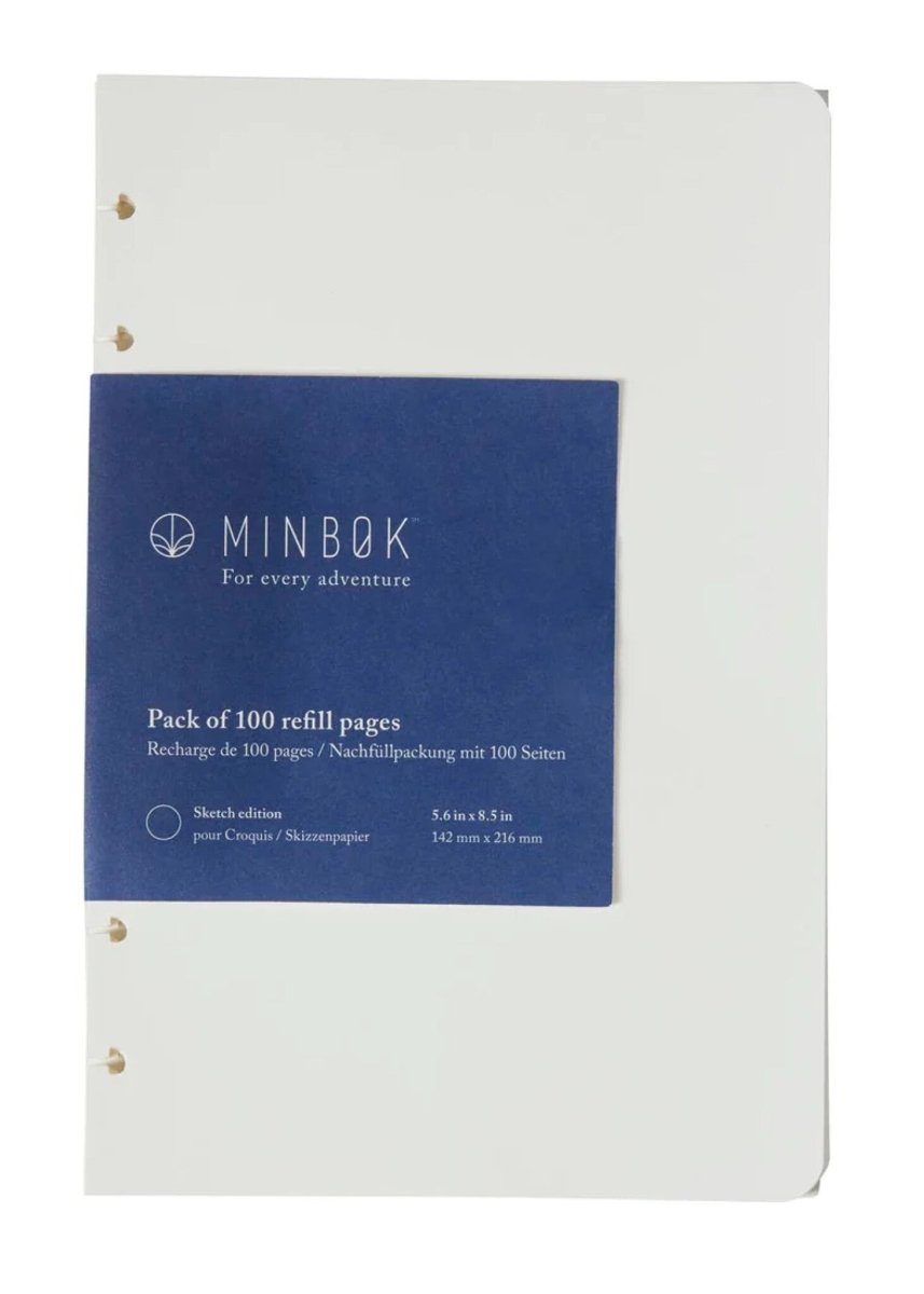 Recharge Grande Minbok Feuilles blanches - Vente Finale - Ex - voto
