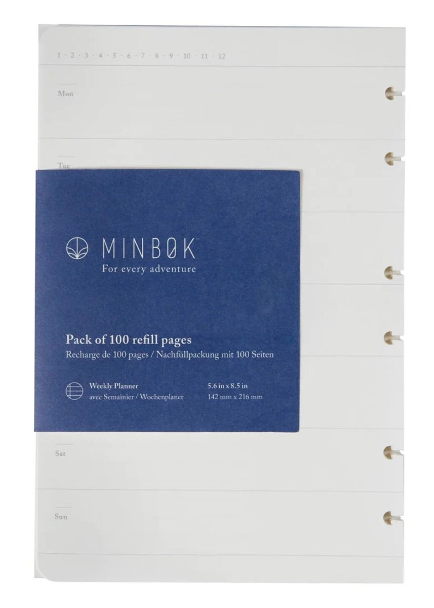 Recharge Grande Minbok Feuilles blanches - Vente Finale - Ex - voto