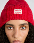 Damson Madder Red Scalloped Beanie