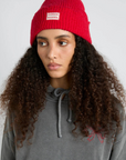 Damson Madder Red Scalloped Beanie