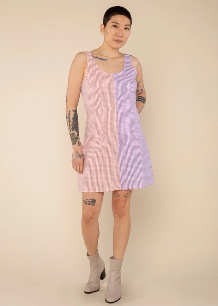 Robe Cory Gingham NLT Rose et Lavande - Ex - voto