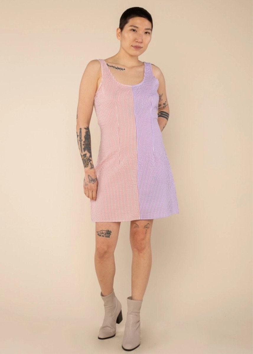 Robe Cory Gingham NLT Rose et Lavande - Ex - voto