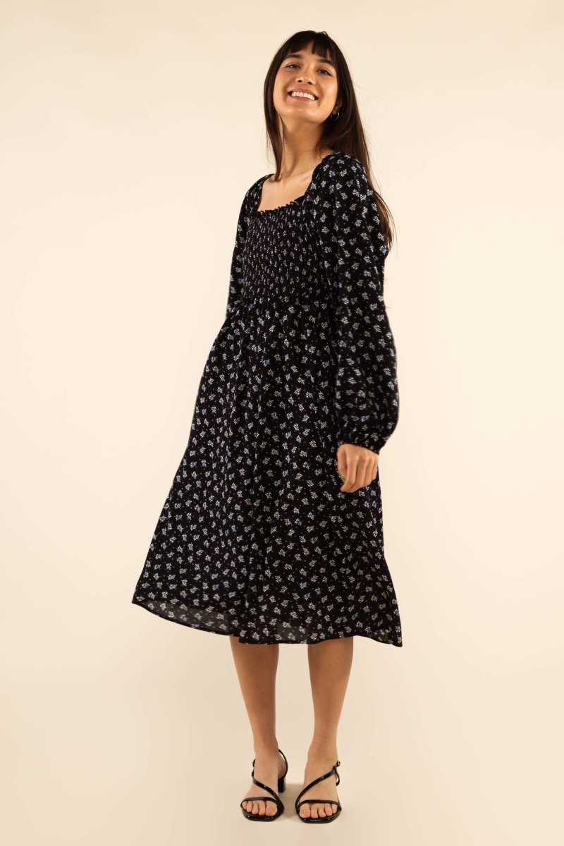 Robe Dawn Noire Ditsy Floral NLT SOLDE - Vente finale - Ex - voto