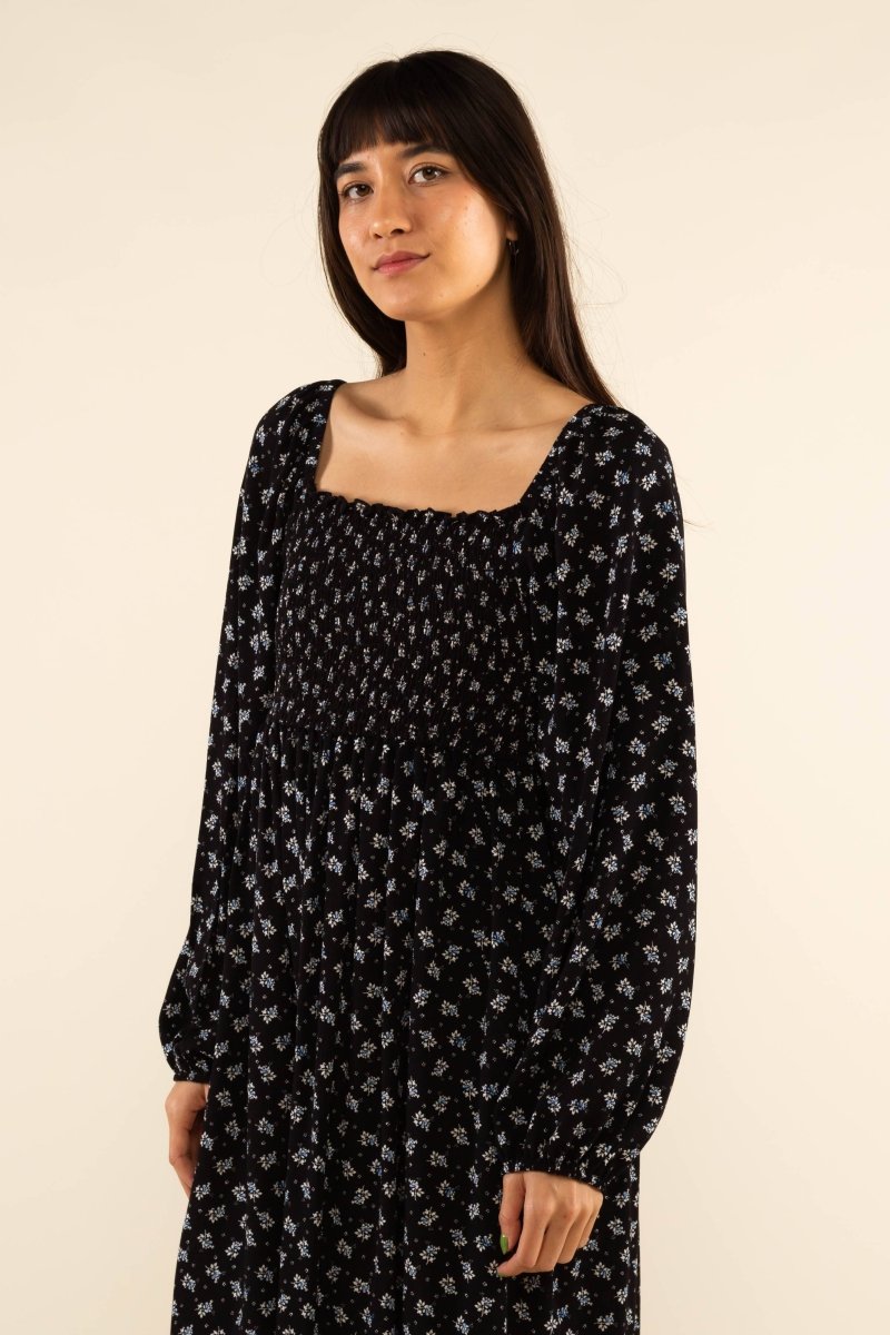 Robe Dawn Noire Ditsy Floral NLT SOLDE - Vente finale - Ex - voto