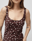 Robe Kelly Brune à Pois All Row - Ex - voto