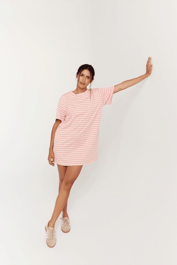 Robe Sammie Rayures Roses Dailystory - Ex - voto