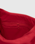 Baggu SP24 Candy Apple Nylon Shoulder Bag Red zipper 