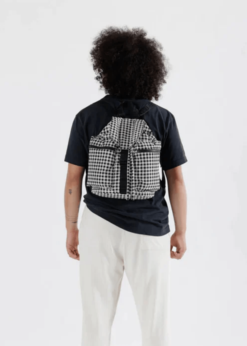 Sac à Dos Baggu Sport Black and White Gingham - Ex - voto
