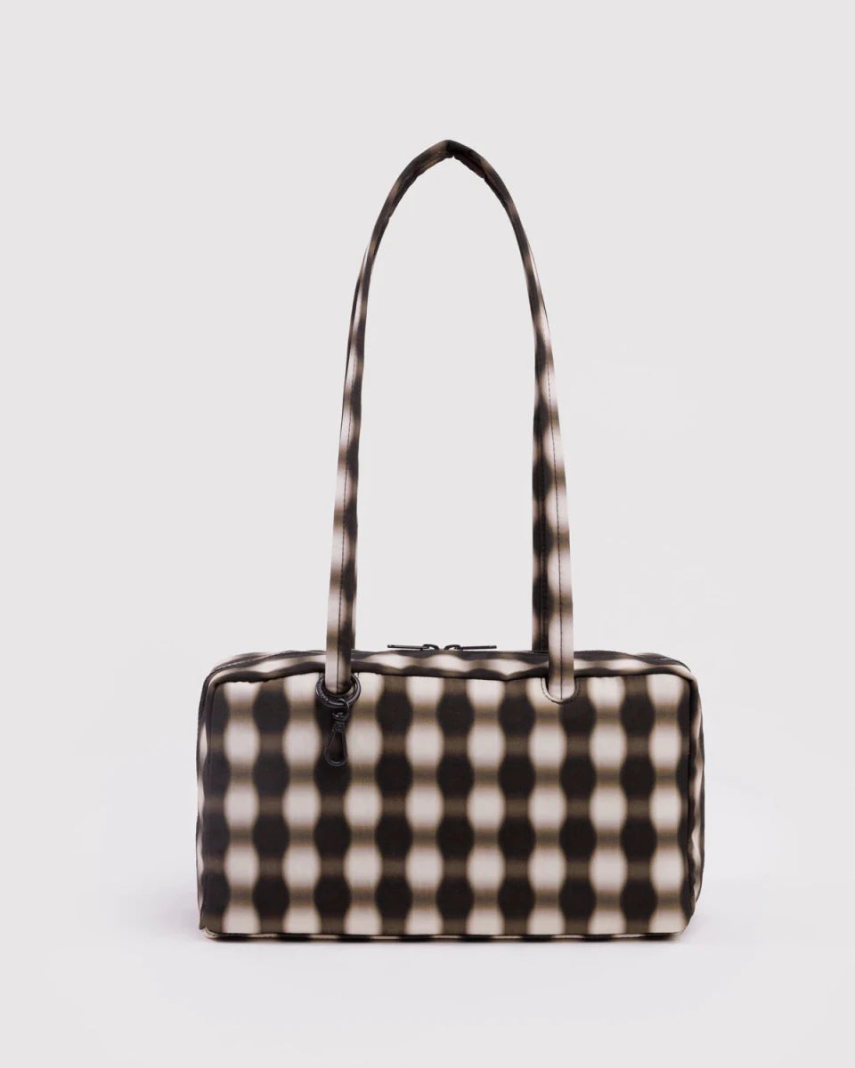 Sac Bowler Baggu Blurred Gingham Brown - Ex - voto