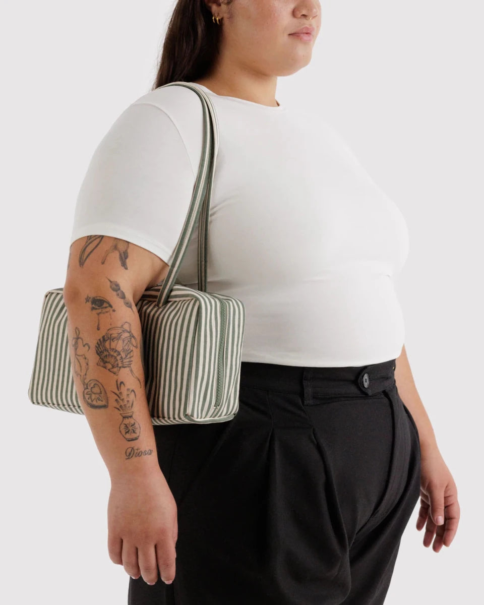 Sac Bowler Baggu Sage Stripe - Ex - voto