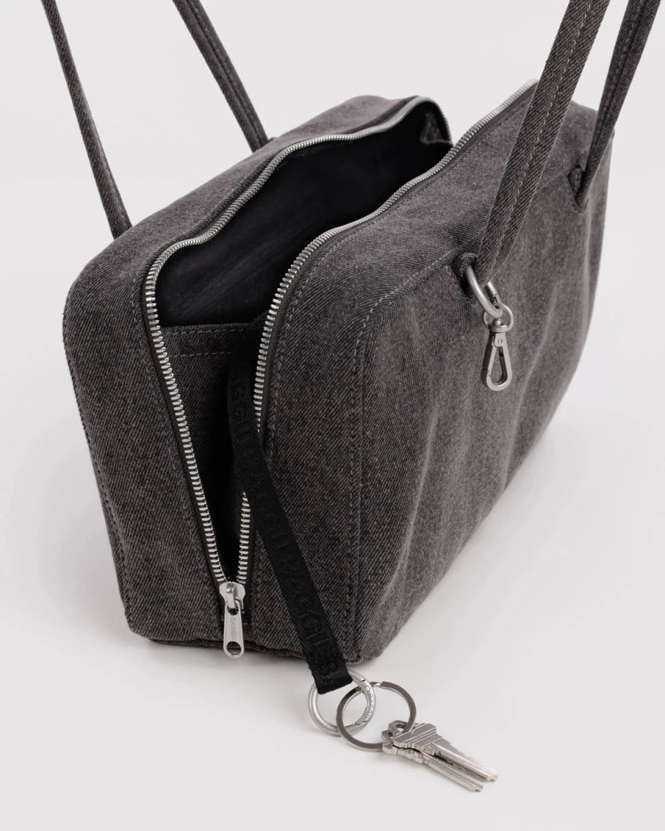 Sac Bowler Baggu Washed Black Denim - Ex-voto