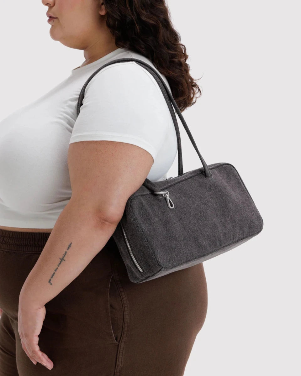 Sac Bowler Baggu Washed Black Denim - Ex-voto