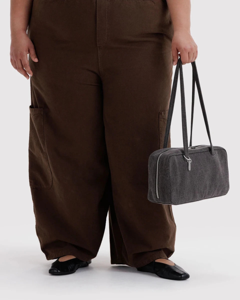 Sac Bowler Baggu Washed Black Denim - Ex-voto