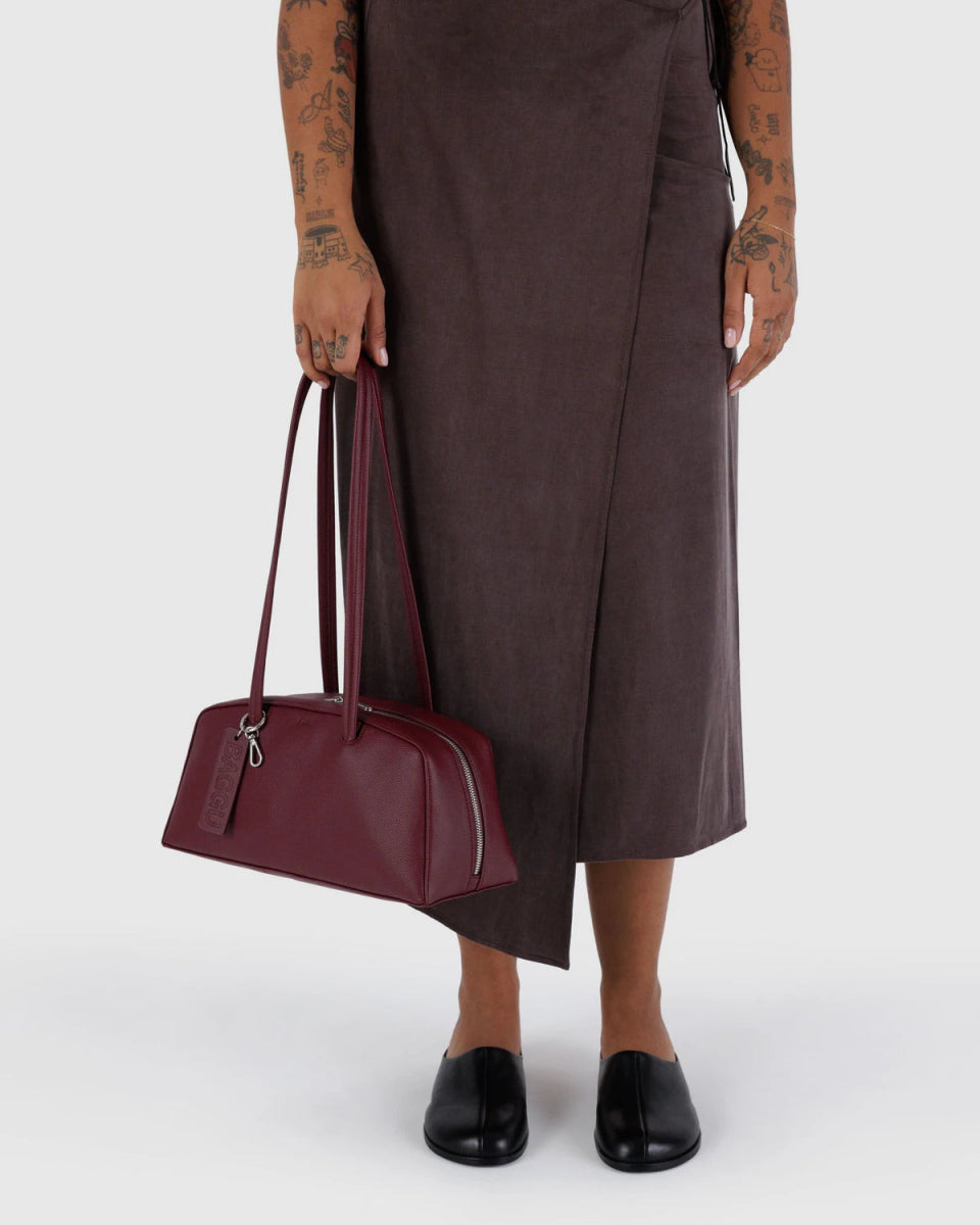 Sac Bowler Cuir Recyclé Baggu Mahogany - Ex - voto