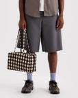 Sac Bowler Medium Baggu Blurred Gingham Brown - Ex - voto