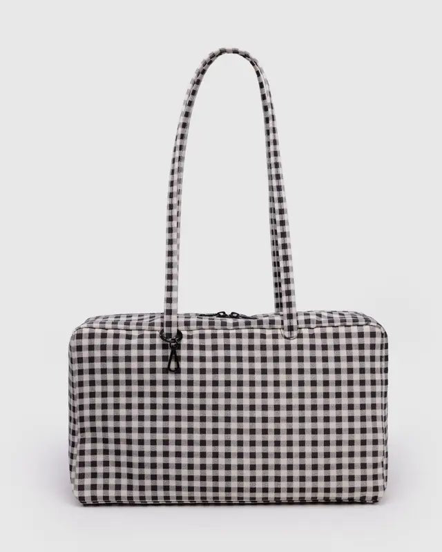 Sac Bowler Medium Baggu Gingham Noir et Blanc - Ex - voto