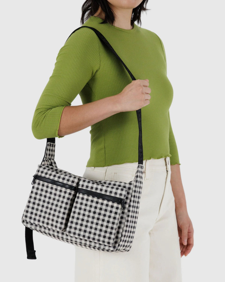 Sac Cargo Medium Baggu Gingham Noir et Blanc - Ex - voto