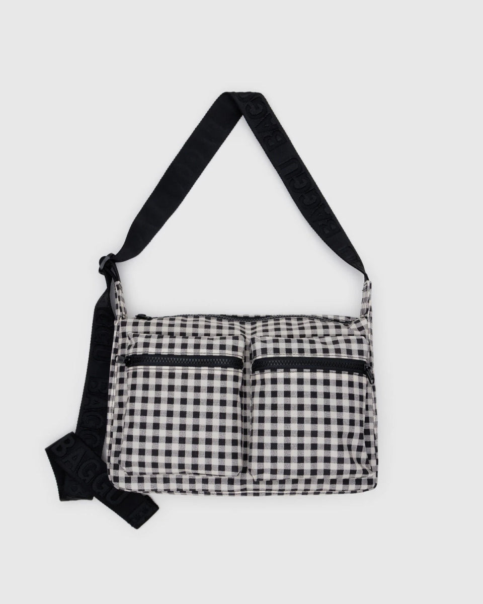 Sac Cargo Medium Baggu Gingham Noir et Blanc - Ex - voto