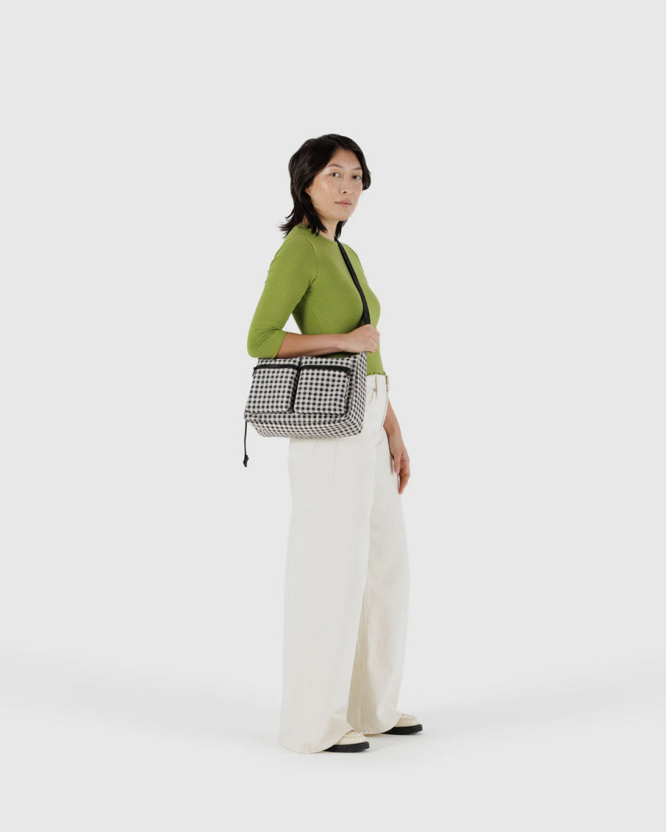 Sac Cargo Medium Baggu Gingham Noir et Blanc - Ex - voto