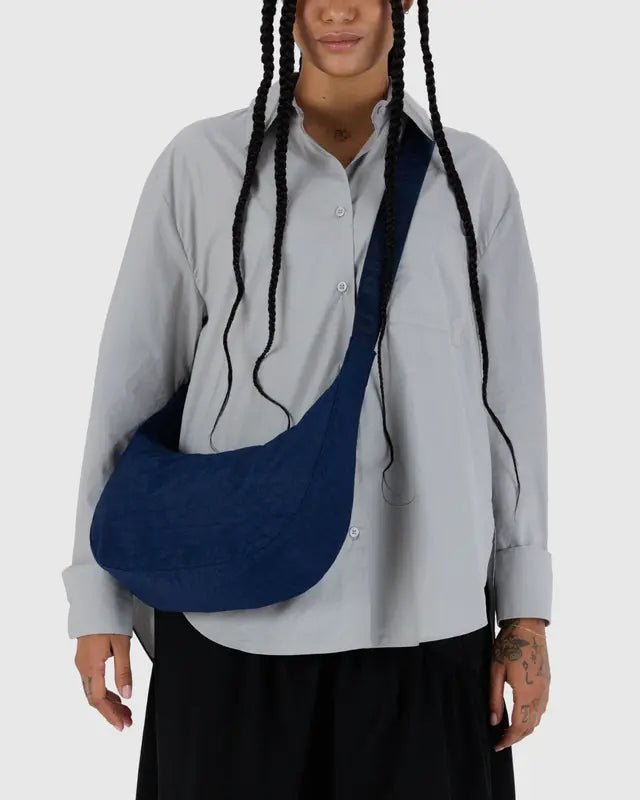 Sac Croissant Medium Baggu Navy - Ex - voto