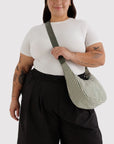 Sac Croissant Medium Baggu Sage Stripe - Ex - voto