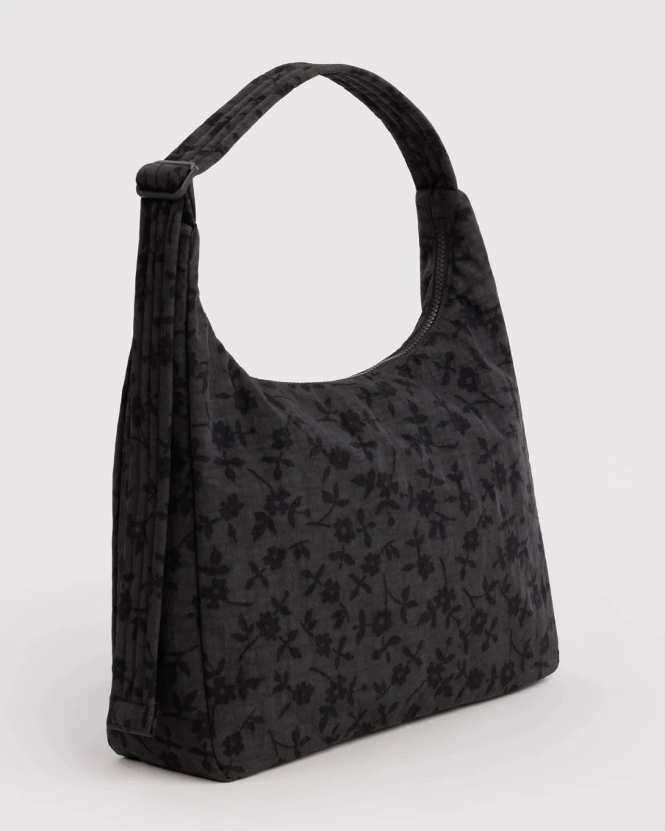 Sac d'Épaule Nylon Baggu Charcoal Ditsy Floral - Ex-voto