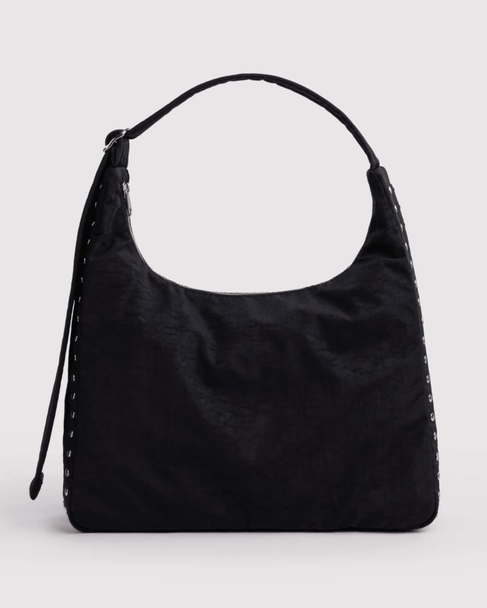 Sac d'Épaule Nylon Baggu Noir Studs - Ex-voto