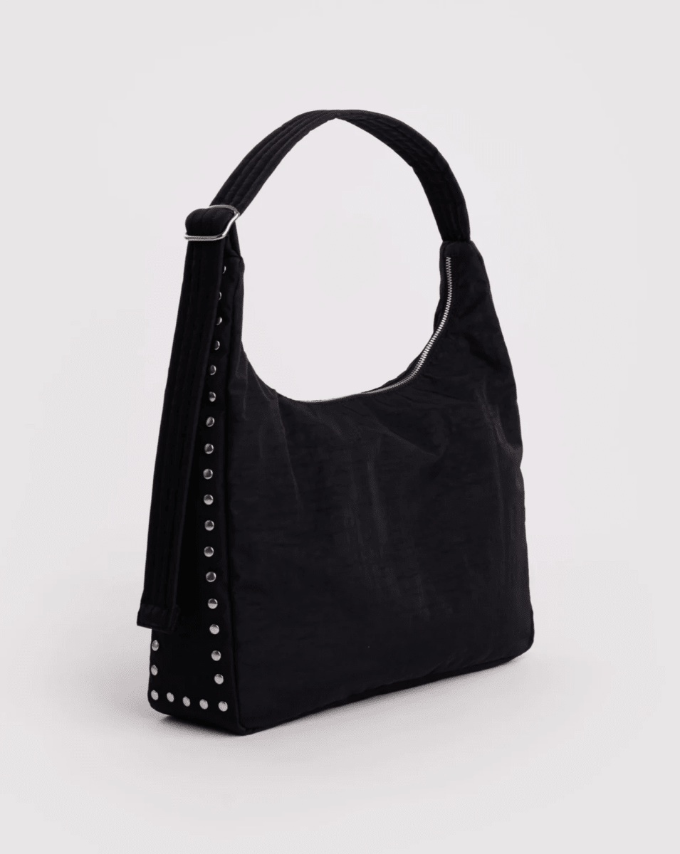 Sac d'Épaule Nylon Baggu Noir Studs - Ex-voto
