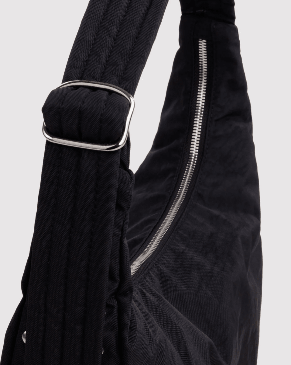 Sac d'Épaule Nylon Baggu Noir Studs - Ex-voto