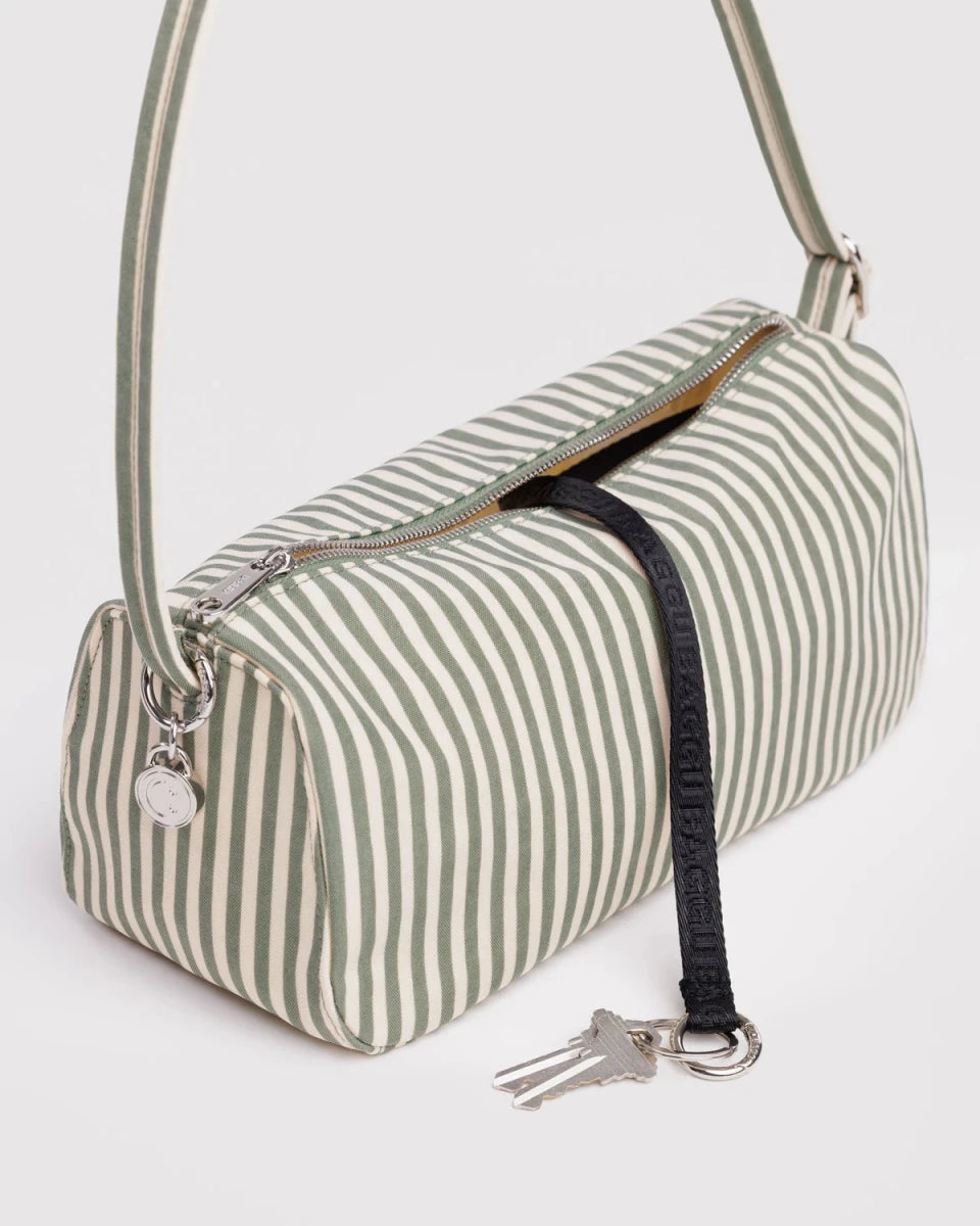 Sac d'Épaule Nylon Baggu Sage Stripe - Ex - voto