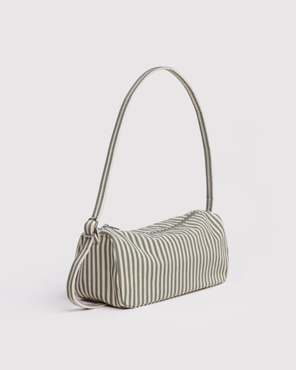 Sac d'Épaule Nylon Baggu Sage Stripe - Ex - voto