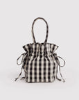 Sac Drawstring Baggu Black and Cream Gingham - Ex-voto