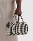 Sac Duffle Baggu Gingham Noir et Crème - Ex-voto