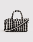 Sac Duffle Baggu Gingham Noir et Crème - Ex-voto