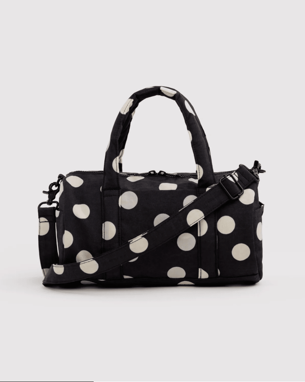 Sac Duffle Baggu Noir à Pois Crèmes - Ex-voto