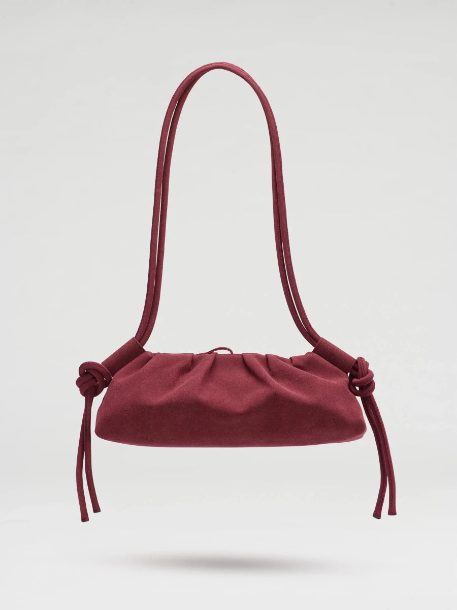 Sac Dumpling Ölend Rouge Cerise Suede - Ex-voto