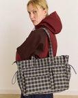 Sac Eliza Carreaux Marines et Verts Damson Madder - Ex-voto