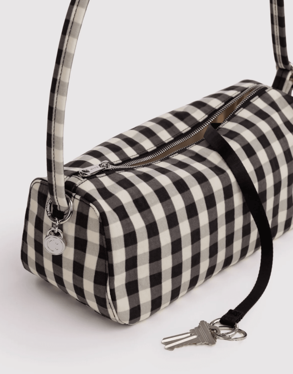 Sac Loaf Baggu Black and Cream Gingham - Ex-voto