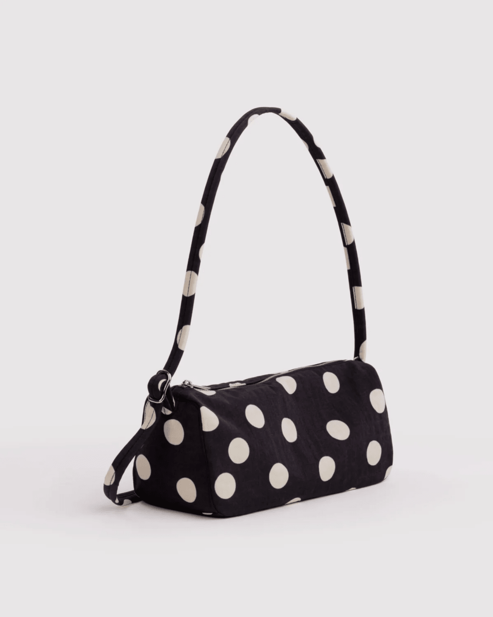 Sac Loaf Baggu Noir à Pois Crèmes - Ex-voto
