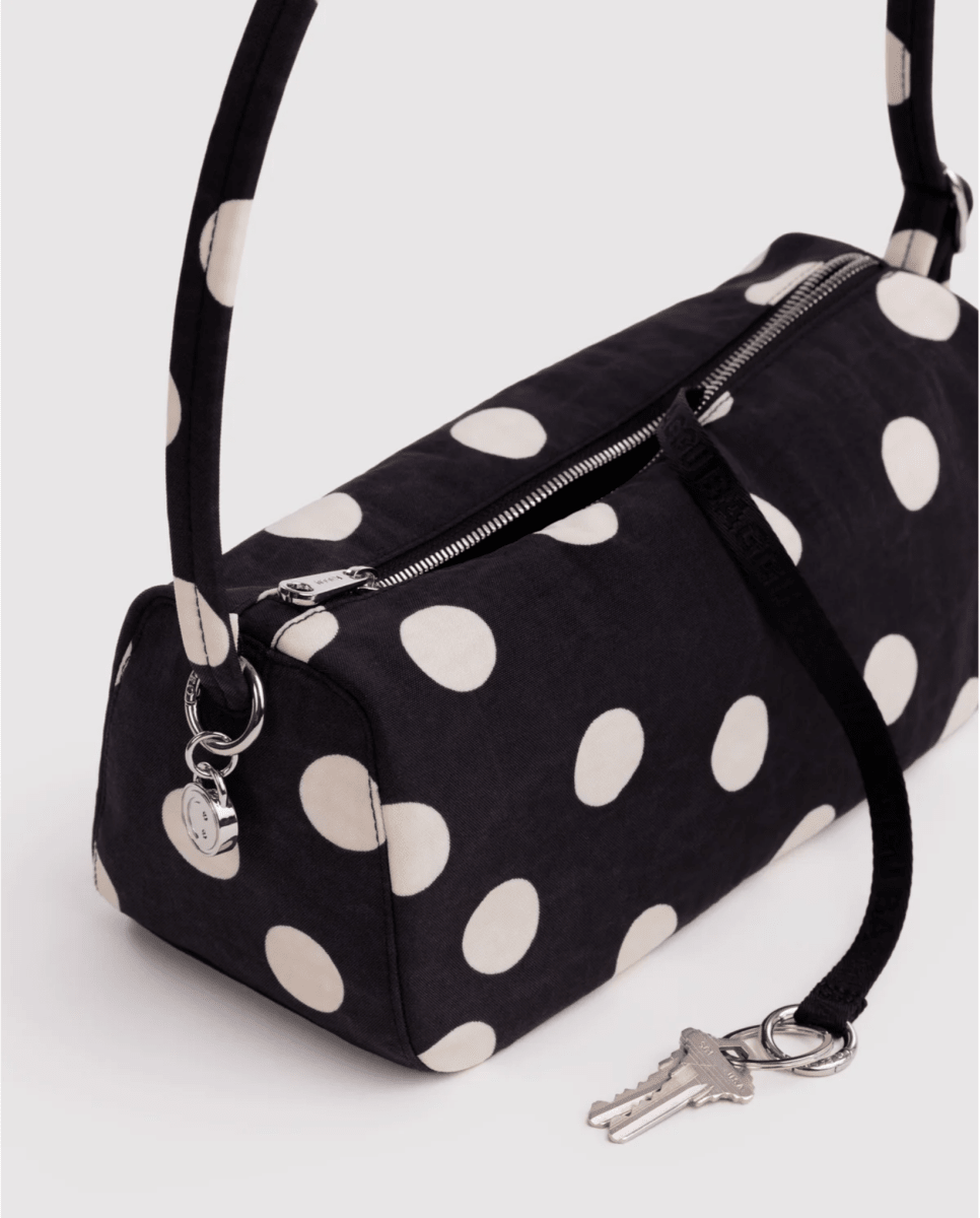 Sac Loaf Baggu Noir à Pois Crèmes - Ex-voto