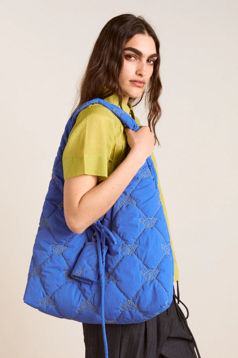 Sac Matelassé Roisin Bleu Damson Madder - Ex - voto