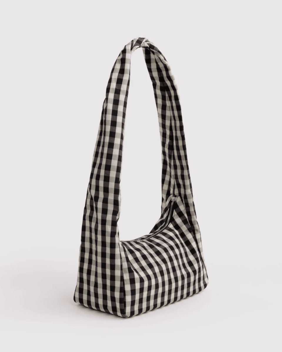 Sac Meringue Baggu Gingham Crème et Noir - Ex-voto